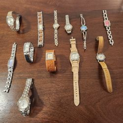 Twelve Women's Watches (Fossil/Relic/Timex