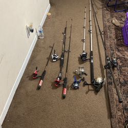 Lot fishing rods in excellent condition