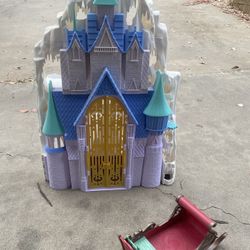 Disney Frozen Castle and Ice Palace & Sled Doll Size