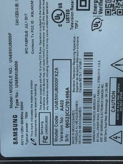 FREE FOR PARTS SAMSUNG 55” SMART TV