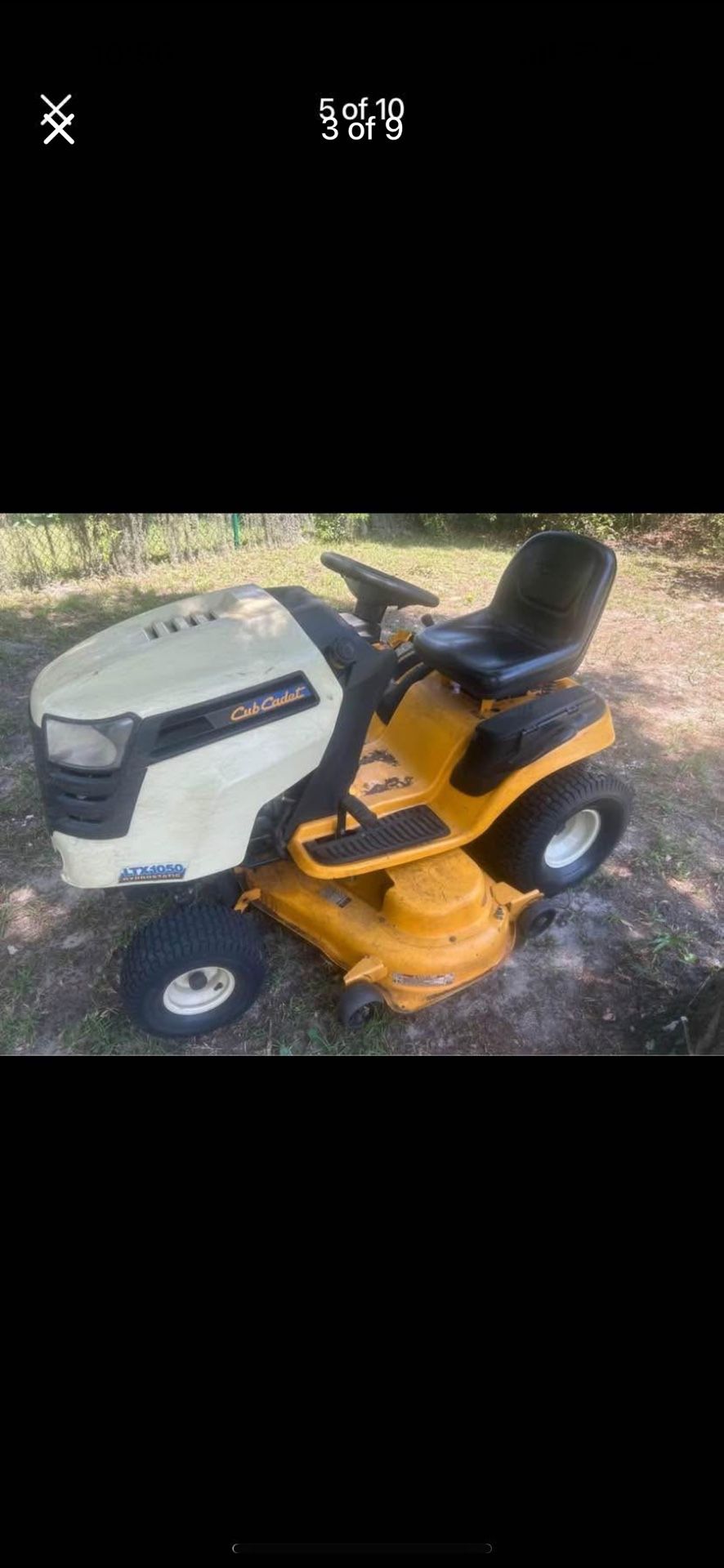 Cub Cadet LTX 1050 V-twin (Kaw. 22HP), 50" cut, hydrostatic shaft drive, bought couple years ago, Very Low Hours only 47 hrs., not being used - recent