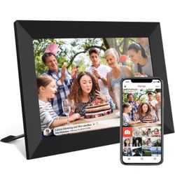 WiFi Digital Picture Frame 10.1 Inch, 1080P IPS Touch Screen Digital Photo Frame with 16GB Memory, Auto-Rotate, Wall Mountable, Instantly Send Photos 
