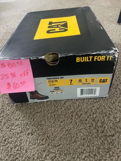 New CAT Threshold WP Work-Boots- 7 (2 pairs )-7.5 (1 pair)