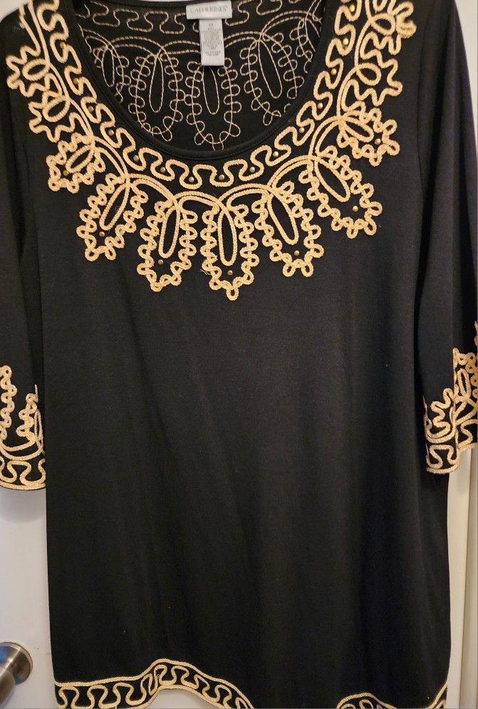 Gold Embroidered WOMENS TUNIC