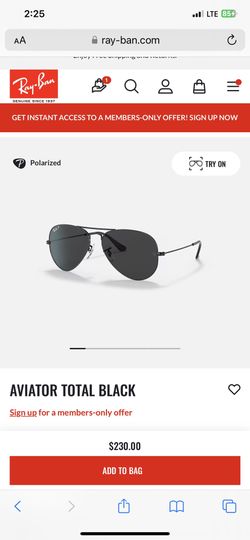 Rayban - Total Black Aviators