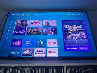 55” Roku tv with wall mount