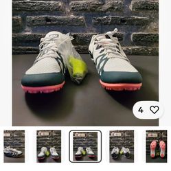 Nike Women's Rivsl M Track Spukes Pink And Grey With Tool 