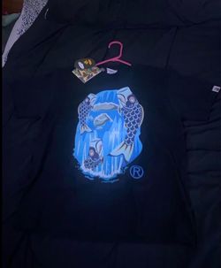 BAPE Koi Fish Graphic Black Hoodie size s