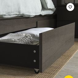 IKEA malm high bed frame with 4 drawers and a headrest