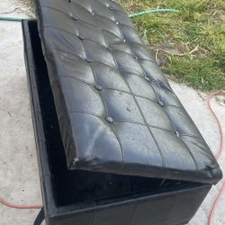 Leather Storage Bench 