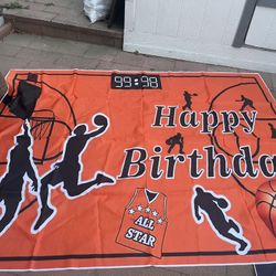 Basketball Bday Party Banner 