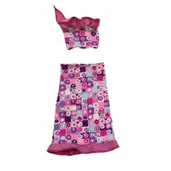 Barbie Doll Outfit Vintage Skirt crop top spring summer pink floral
