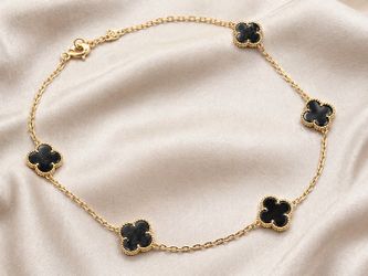 14k necklace van cleef style