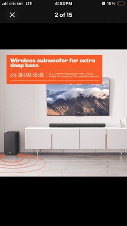 Rand new  JBL Cinema SB580 Sound Bar new in box