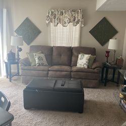 Sofa or Couch - Tan/Brown - Microsoft Fabric - 2 Available