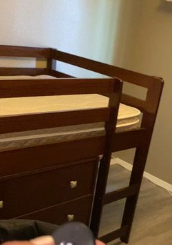 Kids Twin Loft Bed With Small Desk, Drawers And Shelves