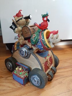 Serre Livres~Teddy Bear Pirate Ship Kids Coin Bank