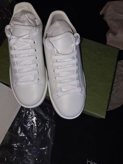 Authentic Gucci Ace Interlocking G White Low Sneakers / Women's US 4.5 / IT 34.5