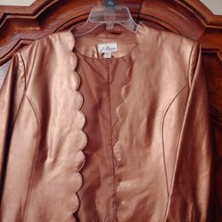 J.Marco Bronze Leather Jacket Size XL