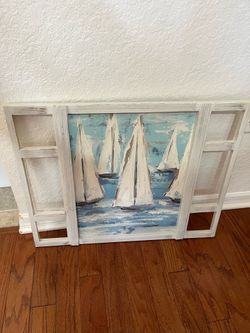 Sailboat Wall Art with Frame