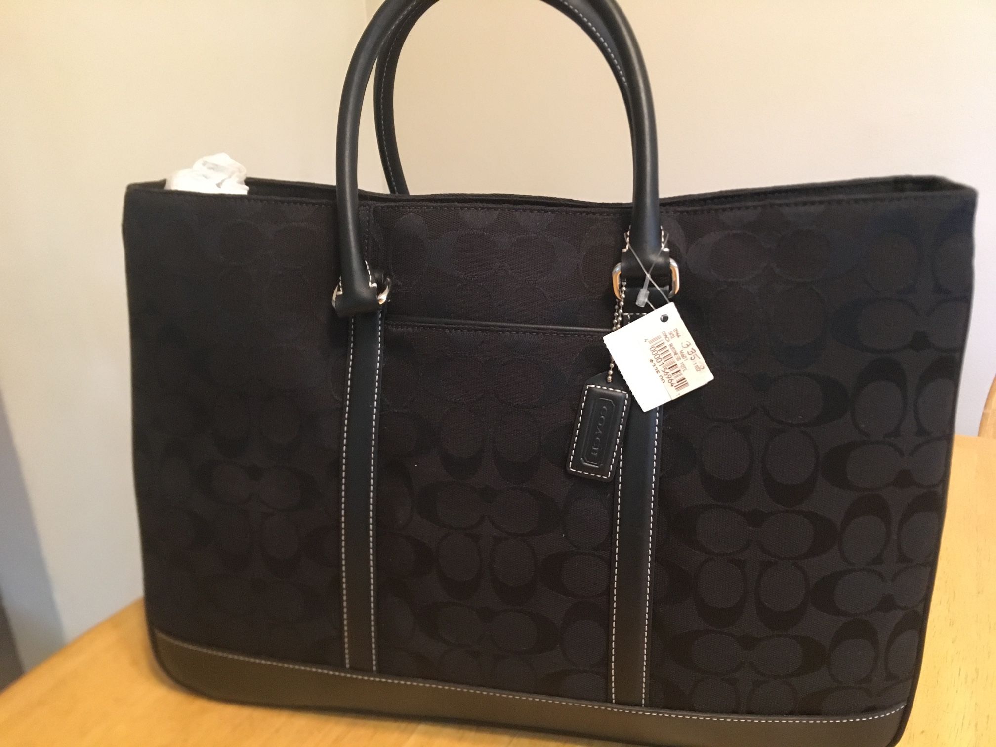 New Black Coach Business Tote with $335.00 Tags Still attached - Only Asking $165.00!!