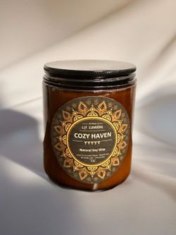 Cozy Haven Natural Coconut Apricot wax candles