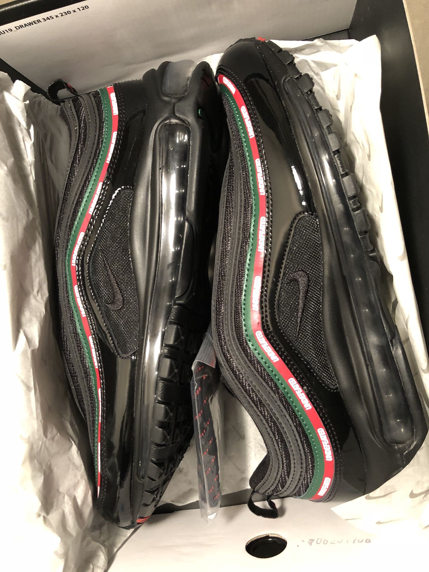 NIKE AIR MAX 97 OG UNDEFEATED BLACK REFLECTIVE BRAND NEW DS AUTHENTIC SIZE 12