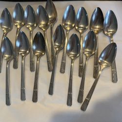 Vintage lot heirloom stainless spoons kitchenware