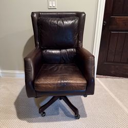 Leather Executive Office Chair Arhaus “Alex Leather Desk Chair” - Brown $1500 OBO