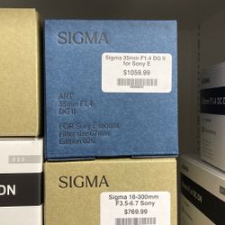 Sigma 35m F1.4 DG II Lens For Sony E