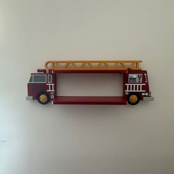 Firetruck Shelf Boys Room Decor 32"W X 11"H