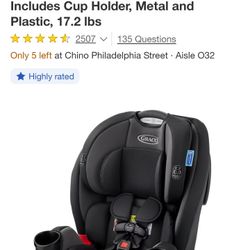 Graco 10 Position Heavy Duty Car Seat