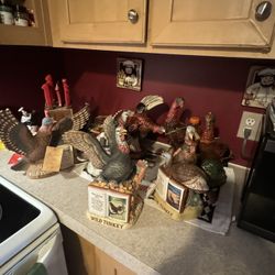 Wild Turkey Whiskey Ceramic Decanters