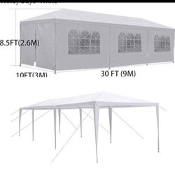 10' X 30' Canopy Tent with 8 Side Walls for Party Wedding Camping and BBQ