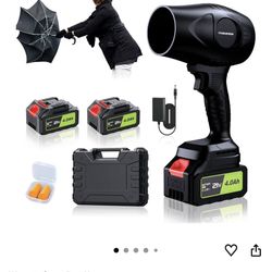 980,000 RPM Cordless Leaf Blower - 21V Electric Handheld Leaf Blower with 2×4.0Ah Batteries & Fast Charger - Lightweight for Patio, Lawn, Yard, Deck C