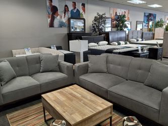 Grey SOFA ND Loveseat