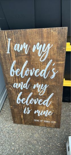 Rustic Wooden Scripture Quote Sign