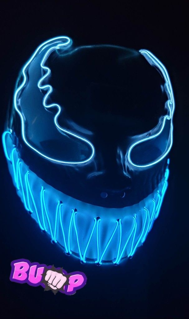 Venom Led Light Up Mask with 4 Lighting Mode EL Wire for Festival Cosplay Costume Parties Carnival for Adults (**NEW**)