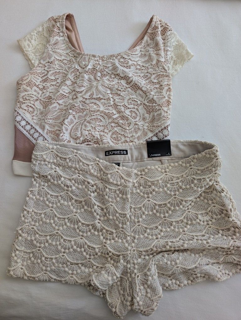 Lace top & Shorts