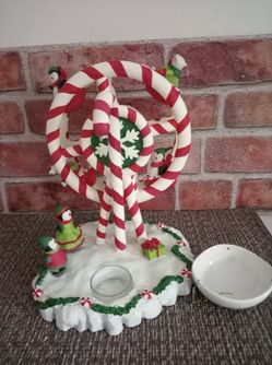 Rare Yankee Candle Candy Cane Ferris Wheel Tart Warmer