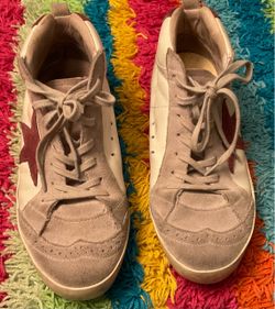 Golden Goose size 8 High-Top Suede Sneakers with Star Detail