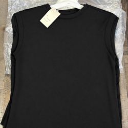 Bundle of 10 brand new black sleeveless tops (Size S) with tags.