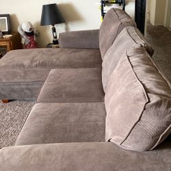 A Beautiful Grey Sectional Sofa