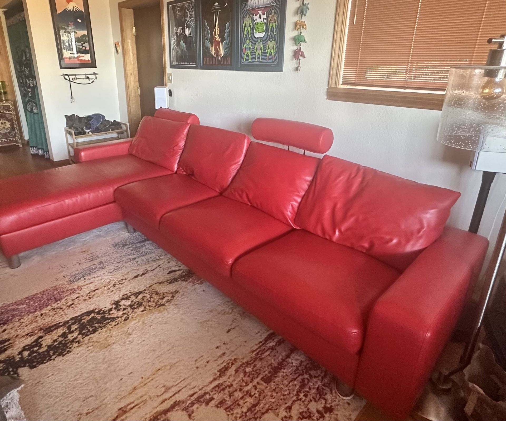 Ekornes Stressless Sectional With Matching Ottoman