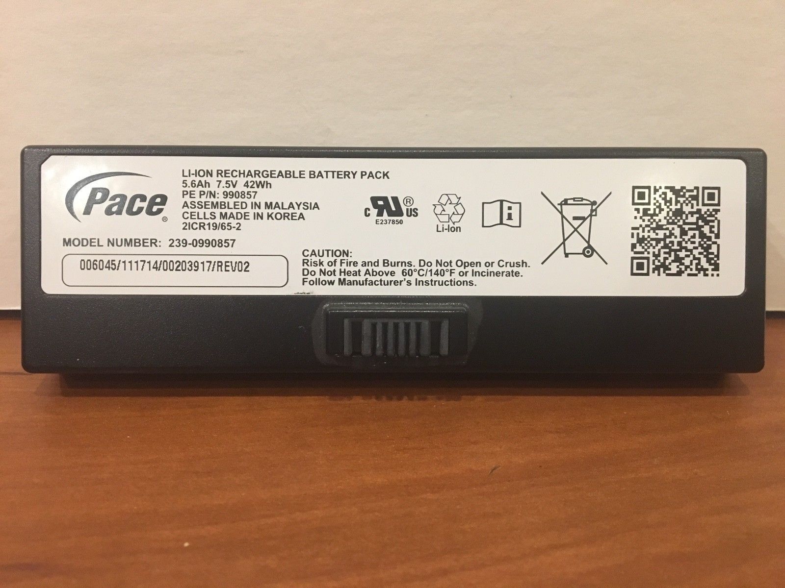 Pace internal backup battery for AT&T U-verse Pace 5286AC Gateway Inte