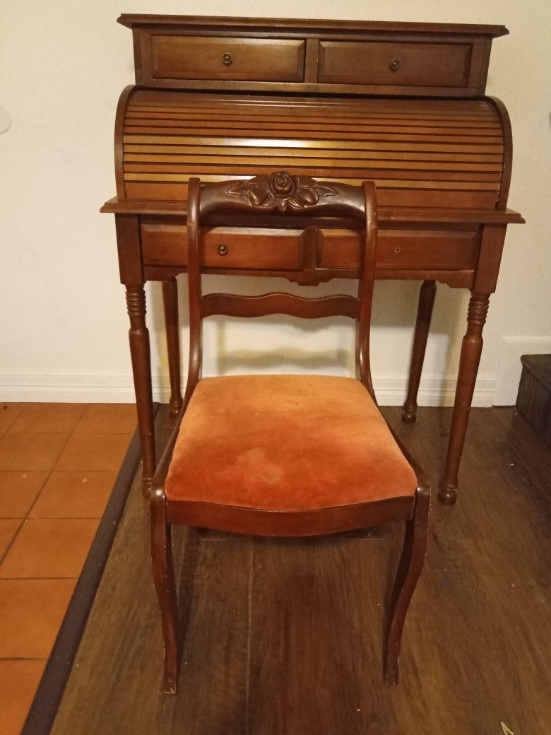 Antique Desk And Chair