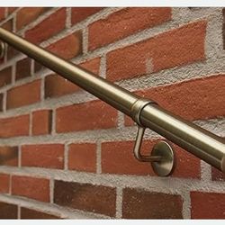 Metal Stair Railing Handrail: 11.8FT Stainless Steel Hand Railings -Brass Color- Outdoor/Indoor
