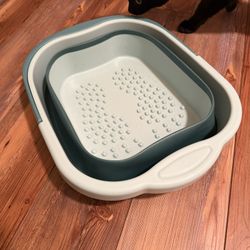 Collapsible Foot Bath Basin - Blue