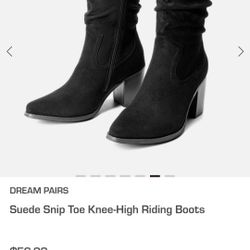 DREAM PAIRS
Suede Snip Toe Knee-High Riding Boots Size 11
