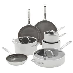GreenPan Eras Ceramic Non-Stick 10-piece Cookware Set. 